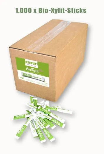 1.000x Bio Xylit Sticks XYLIPUR - 4 kg kontrollierte Bio Qualitt