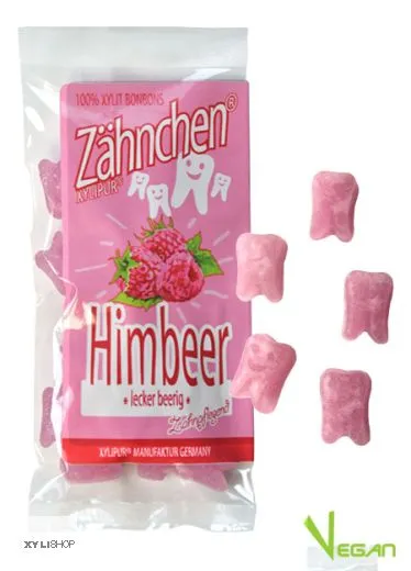 Xylitol Zhnchen Himbeere 30g - Zahnpflege Bonbons