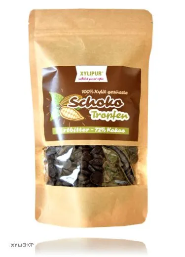 Xylipur SchokoDrops Zartbitter - 72% Kakao 300g, Xylit gest