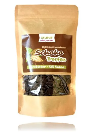 Xylipur SchokoDrops Zartbitter - 72% Kakao 300g, Xylit gest