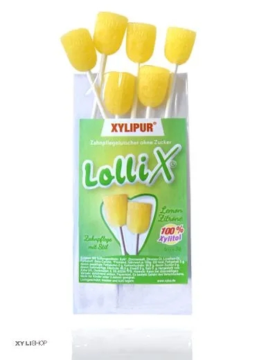 LolliX Xylitol Lutscher Lemon Zitrone 6 Stck - Zahnpflege mit Stil