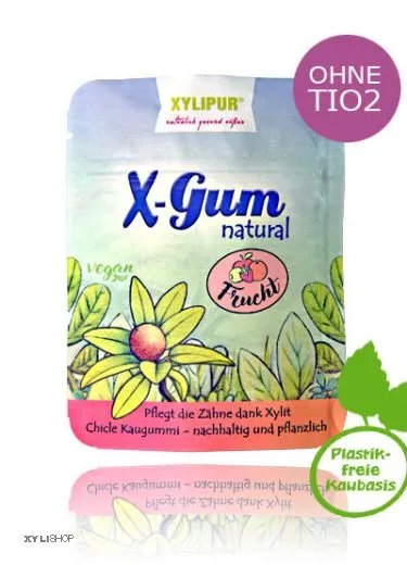 XYLIPUR X-Gum natural Frucht - Chicle Zahnpflegekaugummi 40g