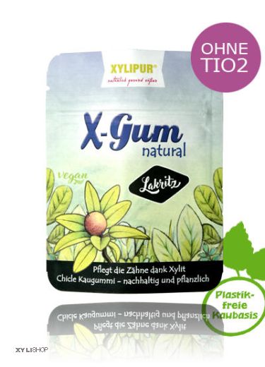 XYLIPUR® X-Gum natural licorice dental care chewing gum 40g