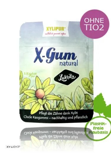 XYLIPUR X-Gum natural Lakritz - Chicle Zahnpflegekaugummi 40g