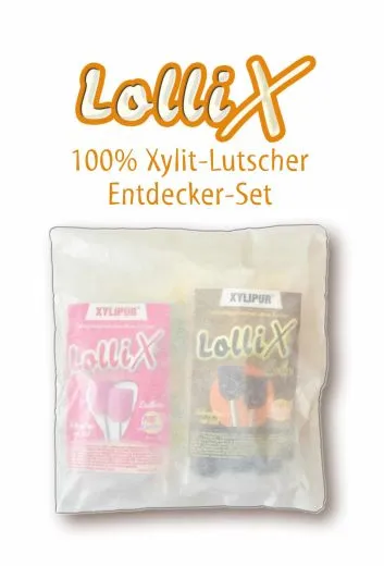 Lollix� Entdecker-Set Xylit Lutscher Bundle 4 x 6 St�ck - Zahnpflege mit Stil