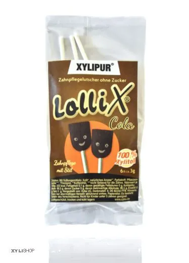LolliX Xylitol Lutscher Cola 6 Stck - Zahnpflege mit Stil