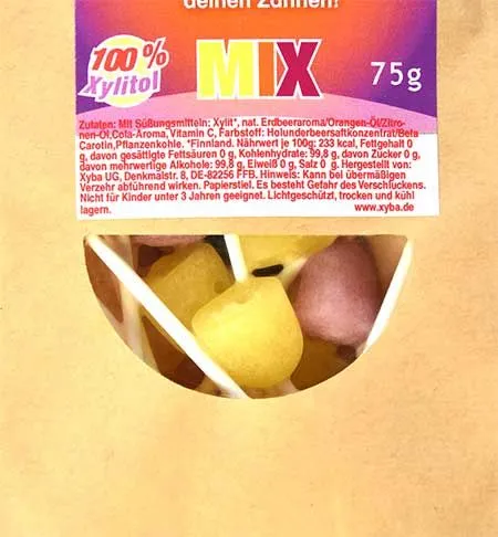 Aktion B Ware Krumme Lollix� Xylitol Lutscher 75g - Zahnpflege mit Stil
