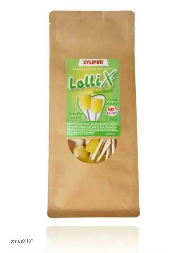 Vorteilspack LolliX Xylitol Lutscher Lemon Zitrone 100g