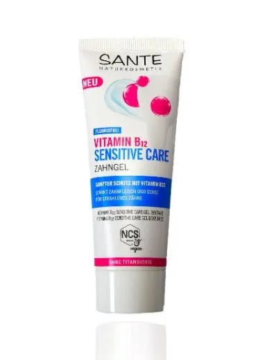 Xylit Zahnpasta Sante Sensitive Care Zahngel B12 75ml ohne Flourid