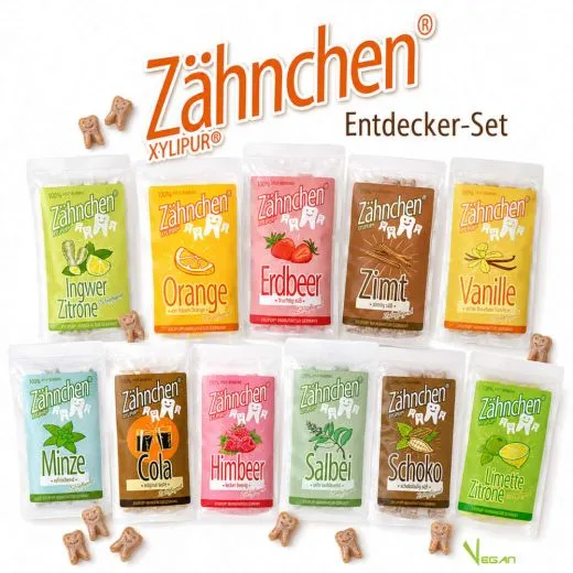 Entdecker-Set - 11 x 30g Sorten Xylitol Z�hnchen� 330g