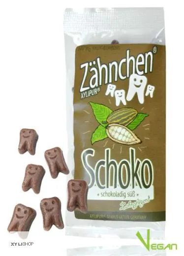 Xylitol Zhnchen Schokogeschmack 30g - Zahnpflege Bonbons