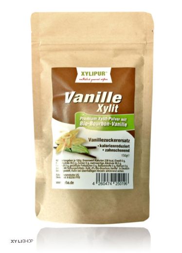 Vanille Xylit Pulver zum Backen 150g - Vanillezuckerersatz