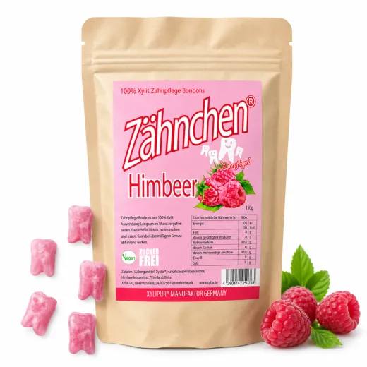 Xylitol Z�hnchen� Himbeere 150g - Vorteilspack
