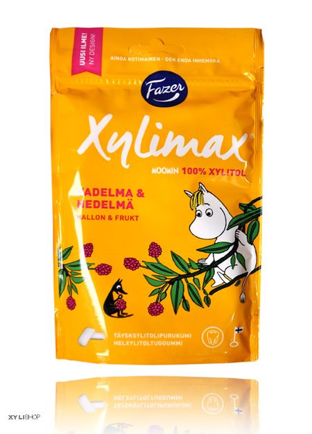 XYLIMAX Frucht-Himbeer Moomin Zahnpflegekaugummi 100g