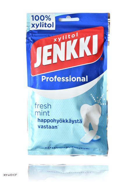 Jenkki Fresh Mint Xylit-Kaugummis Beutel ca. 66 Stück, 90g