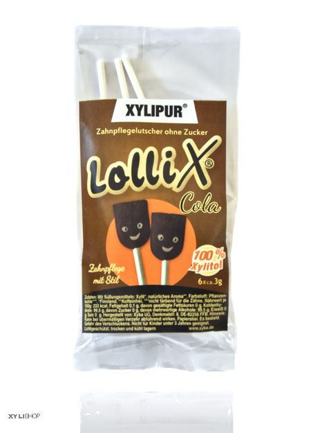 LolliX® Xylitol Lutscher Cola 6 Stück - Zahnpflege mit Stil