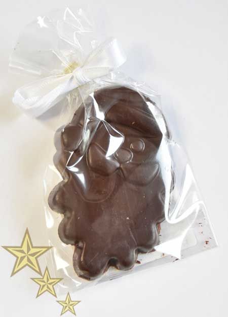 Nikolaus Taler aus Zartbitter Xylit-Schokolade 74% Kakao, 18g