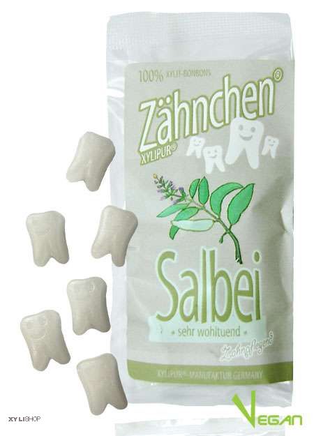 Xylitol Zähnchen® Salbei 30g - Zahnpflege Bonbons
