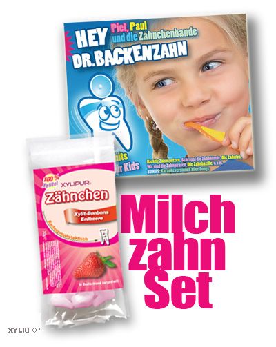 CD Hey Dr. Backenzahn & Zähnchen Erdbeere 30g im Set