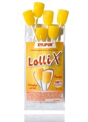 LolliX® Xylitol Lutscher Orange 6 Stück - Zahnpflege mit Stil