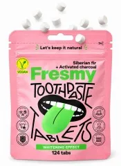 Fresmy Zahnputztabletten Sibirische Tanne & Aktivkohle mit HAP � 124 St�ck